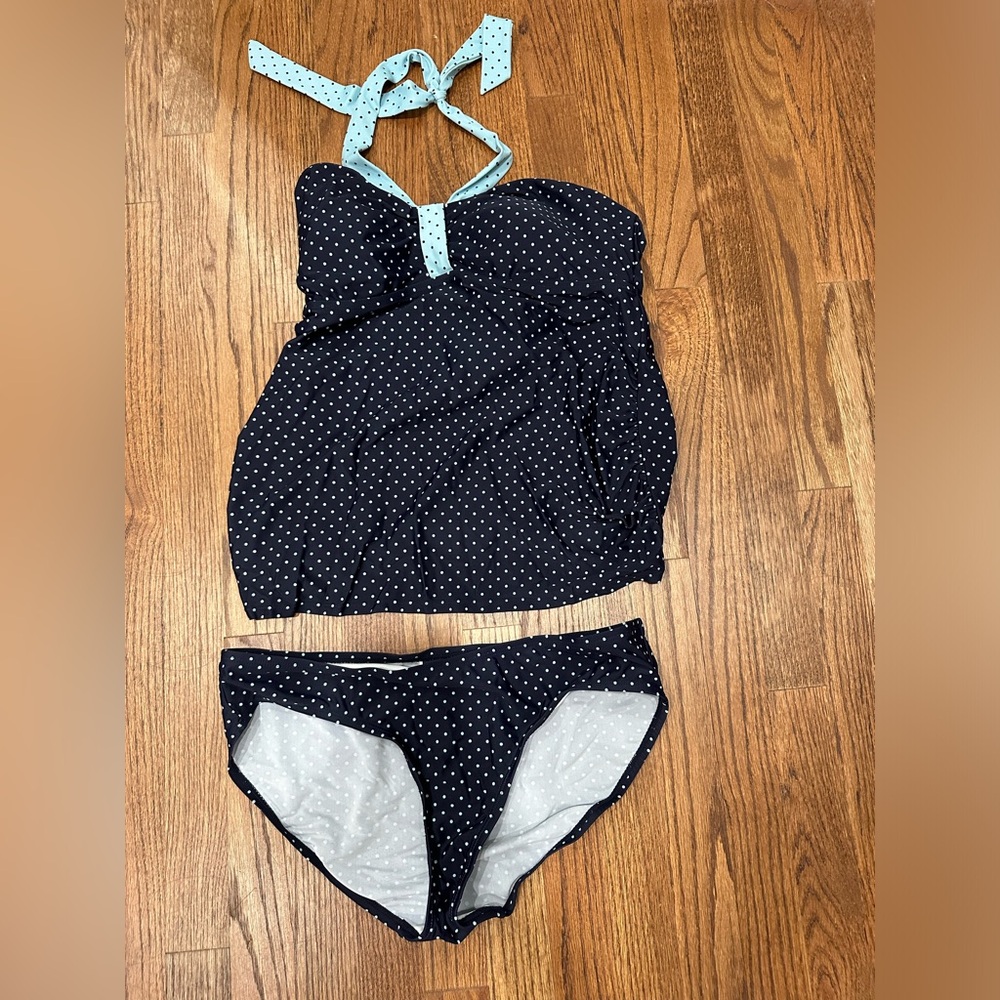 Motherhood Maternity two piece Bathing Suit Size L